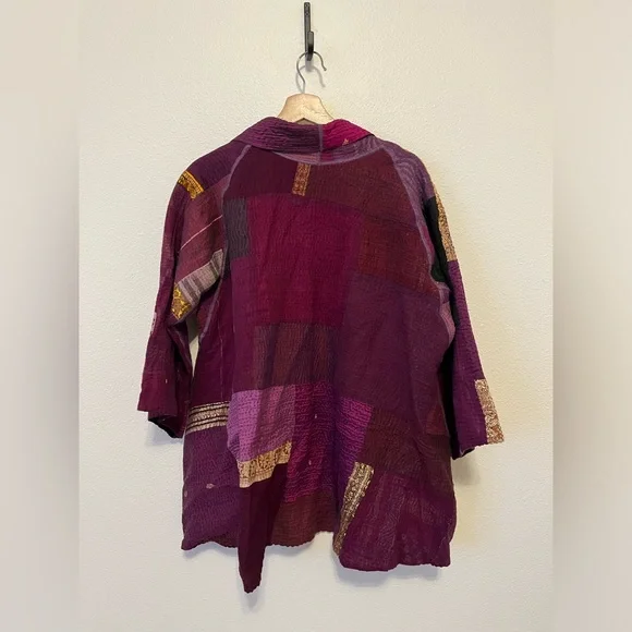 Mieko Mintz Kantha Purple Kimono Cardigan - Picture 7 of 7